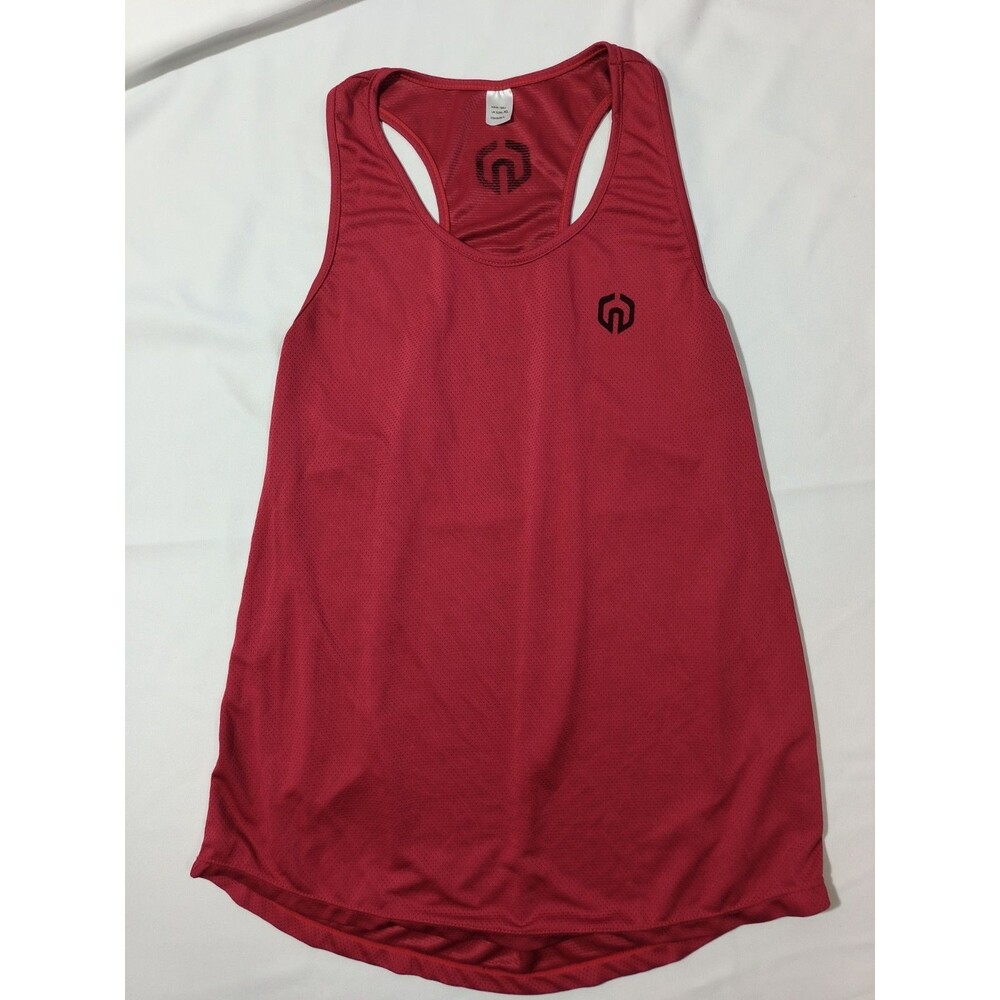 NELEUS Mens Tank Top Size L Red Mesh Racerback Gym Workout Athletic Dry Fit